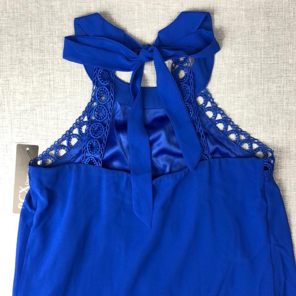 BCX Cobalt Crochet Dress Prom Homecoming Junior Size XS - Picture 5 of 6